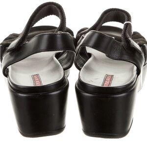 Prada Black Platform Sandals